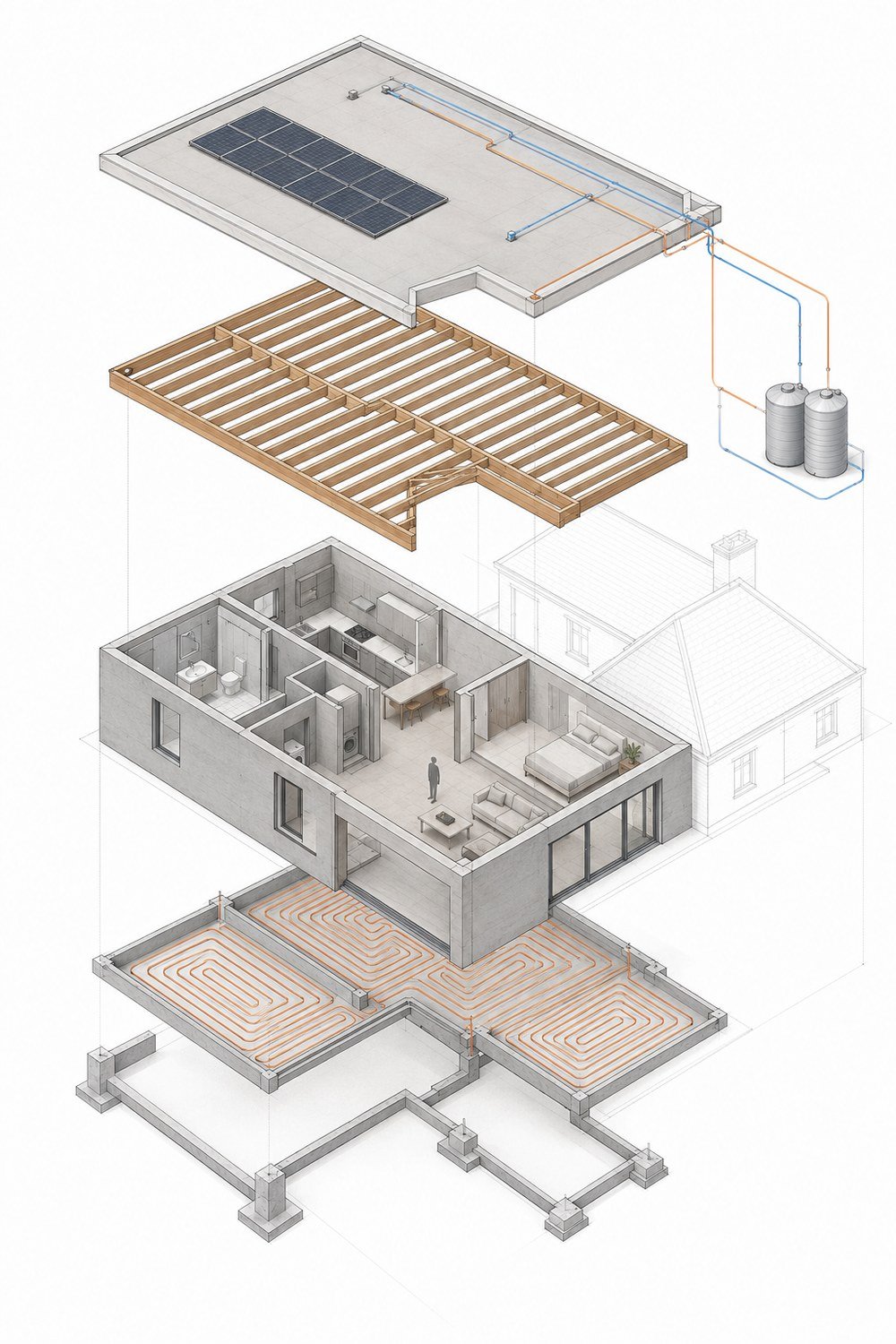 Coupe axonométrique d'un projet — ARCOPOLIS